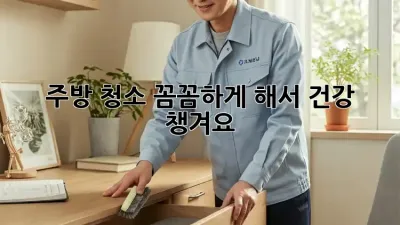 주방 청소, 꼼꼼하게 해서 건강 챙겨요!